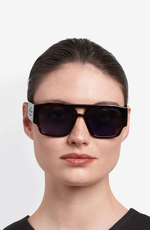 Marc Jacobs 55mm Navigator Sunglasses In Blue