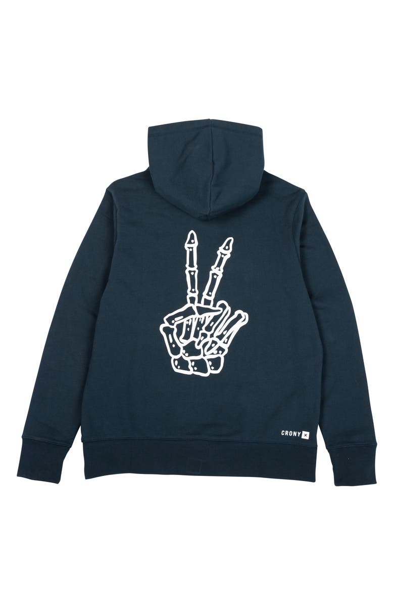 CRONY X Peace & Death Organic Cotton Hoodie, Alternate, color,