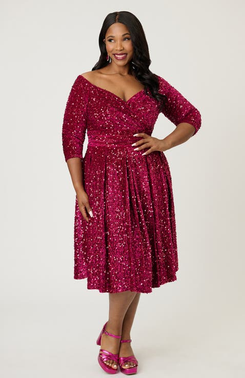 Plus Size 1950s Marceline Swing Dress