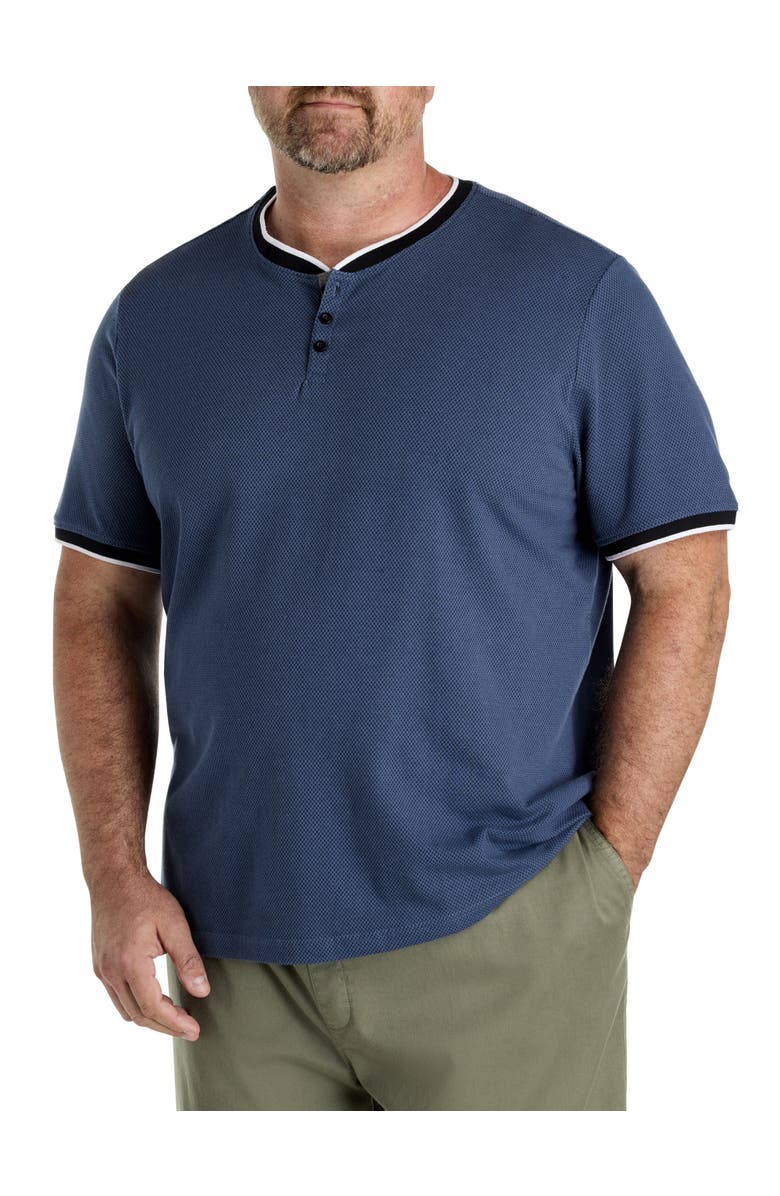 True Nation by DXL Big & Tall Textured Henley T-Shirt, Main, color, 