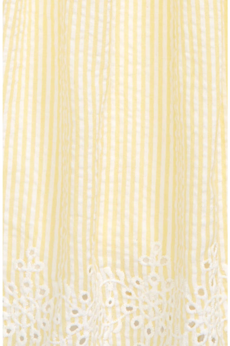 Seersucker Eyelet Dress, Alternate, color, YELLOW SUNSHINE- WHITE STRIPE
