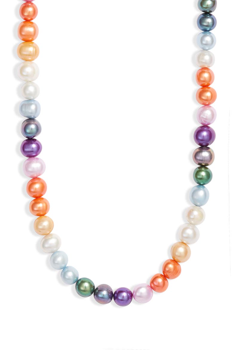 Multicolor Freshwater Pearl Necklace, Main, color, MULTI/ GOLD