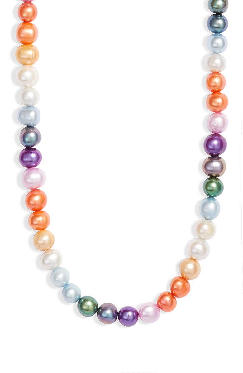 VIDAKUSH Multicolor Freshwater Pearl Necklace, Main, color, Multi/ Gold