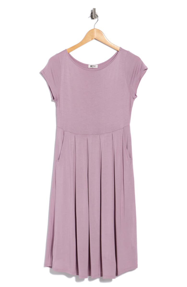 WEST K ei Cap Sleeve Knit Midi Dress, Main, color, Lilac