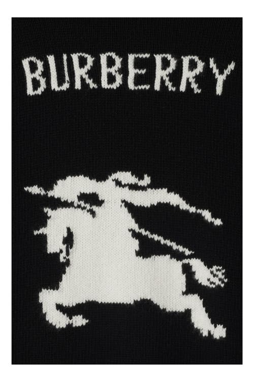 Shop Burberry Ekd Wool Cashmere Sweater In Black