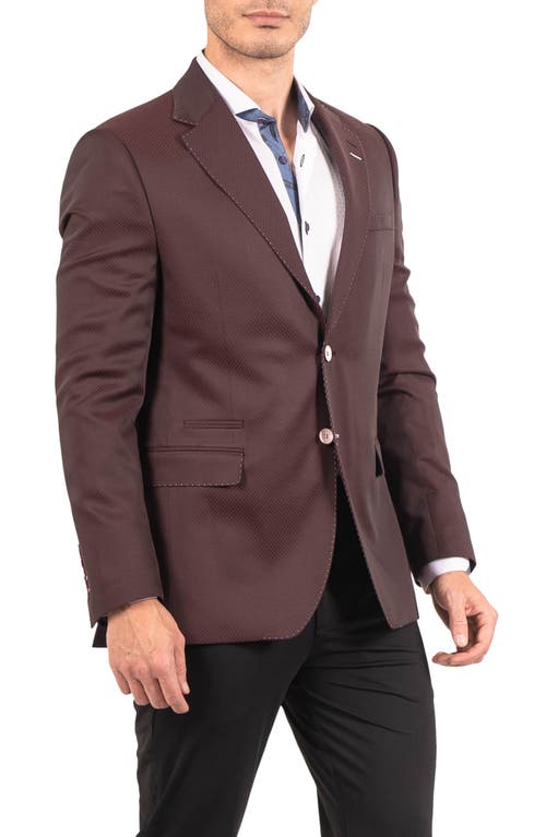 Maceoo Socrate Resistance22 Red Micropattern Viscose Blend Blazer