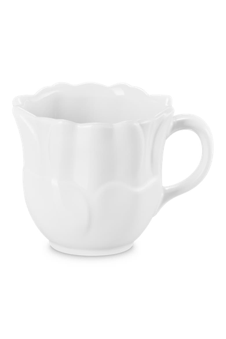 Stoneware Petal Mug, Main, color, WHITE