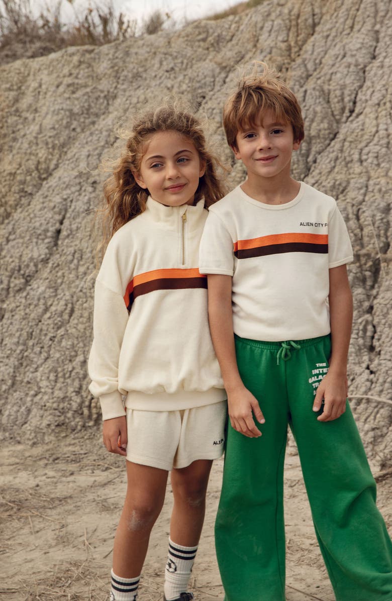 Mini Rodini Kids' Travel Agency Organic Cotton Sweatpants, Alternate, color, Green