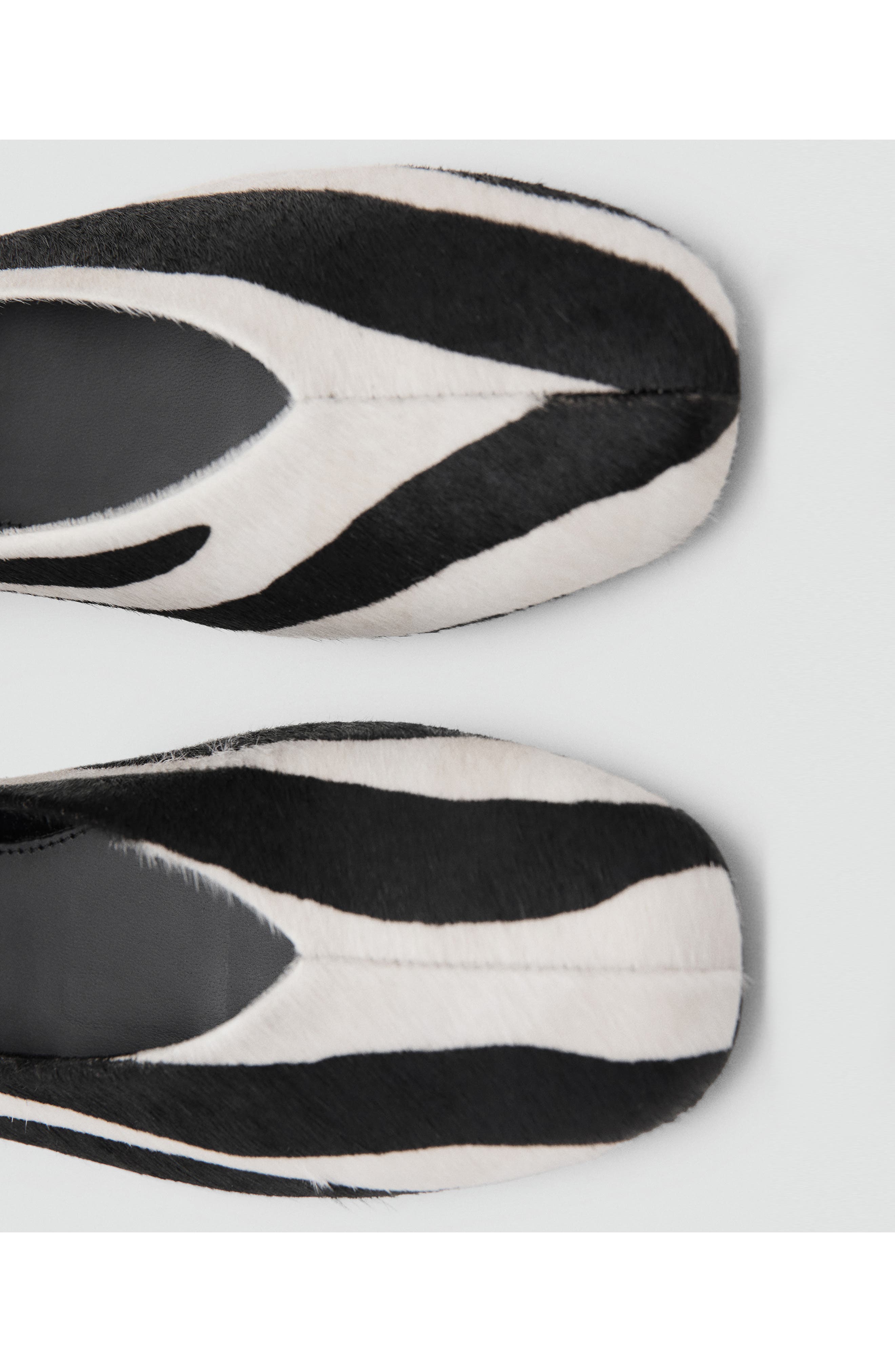 MANGO Genuine Calf Hair Ankle Strap Flat, Alternate, color, 