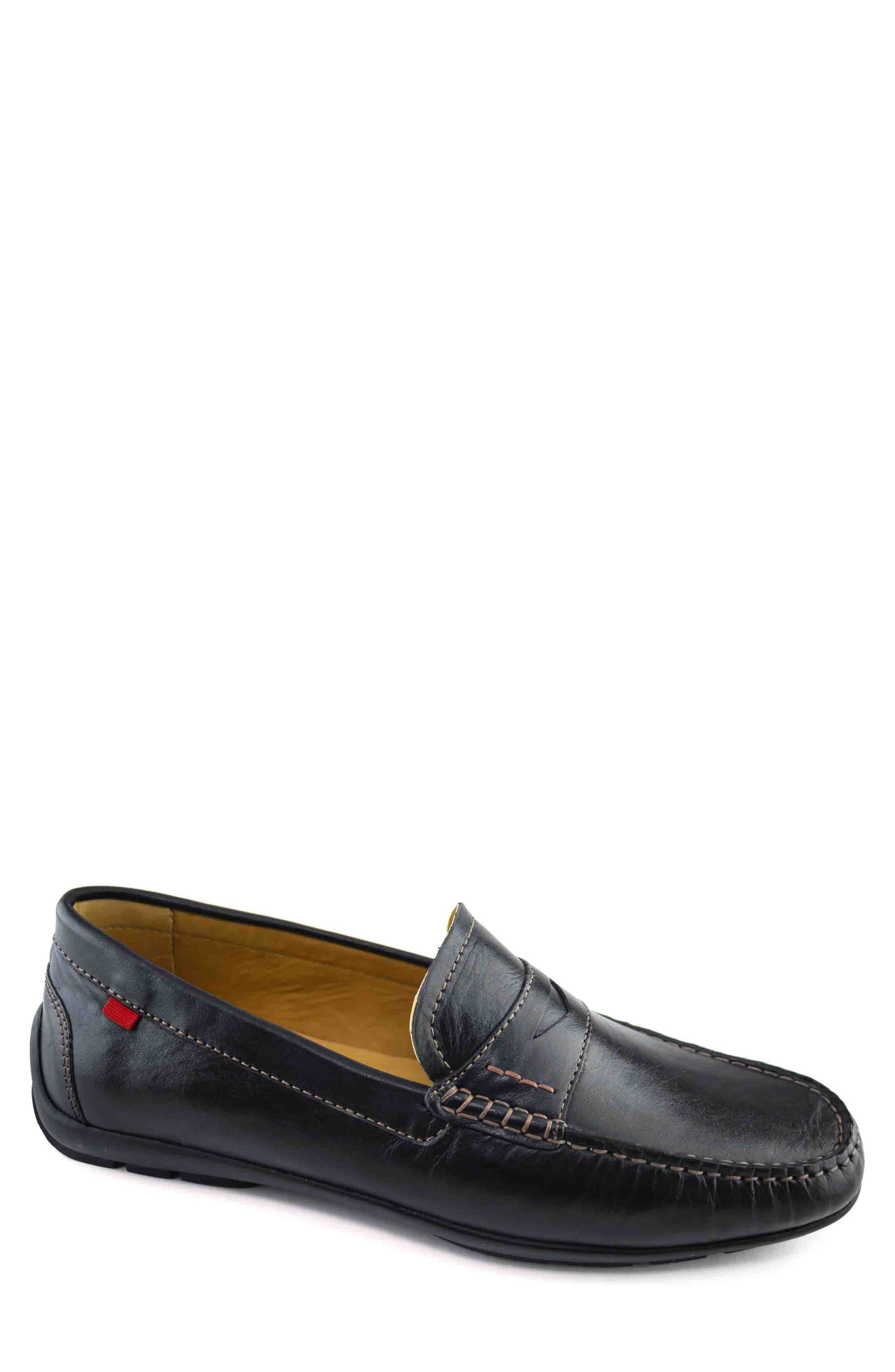 Hamilton Place  Leather Penny Driver Loafer, Main, color, BLACK NAPA
