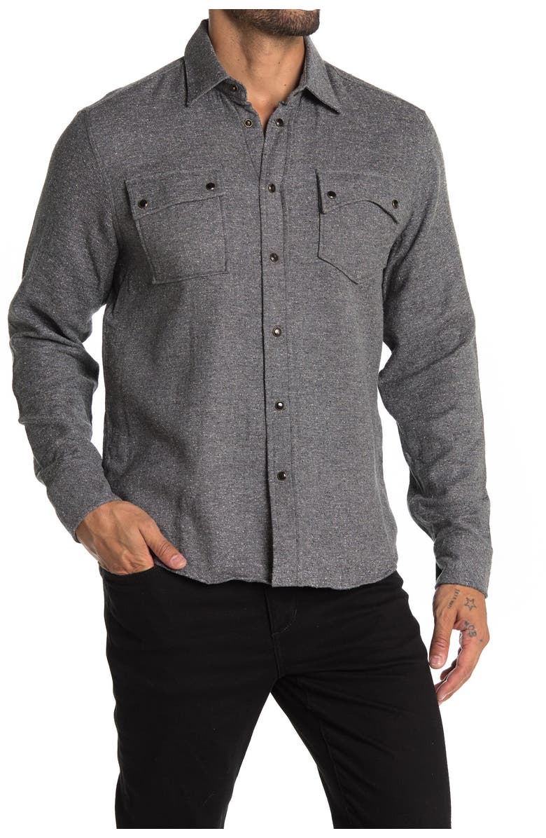 Billy Reid Western Snap Front Shirt, Main, color,