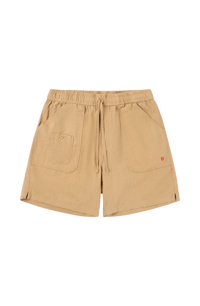 Amundsen Traveller's Linen Shorts Mens, Main, color, Khaki