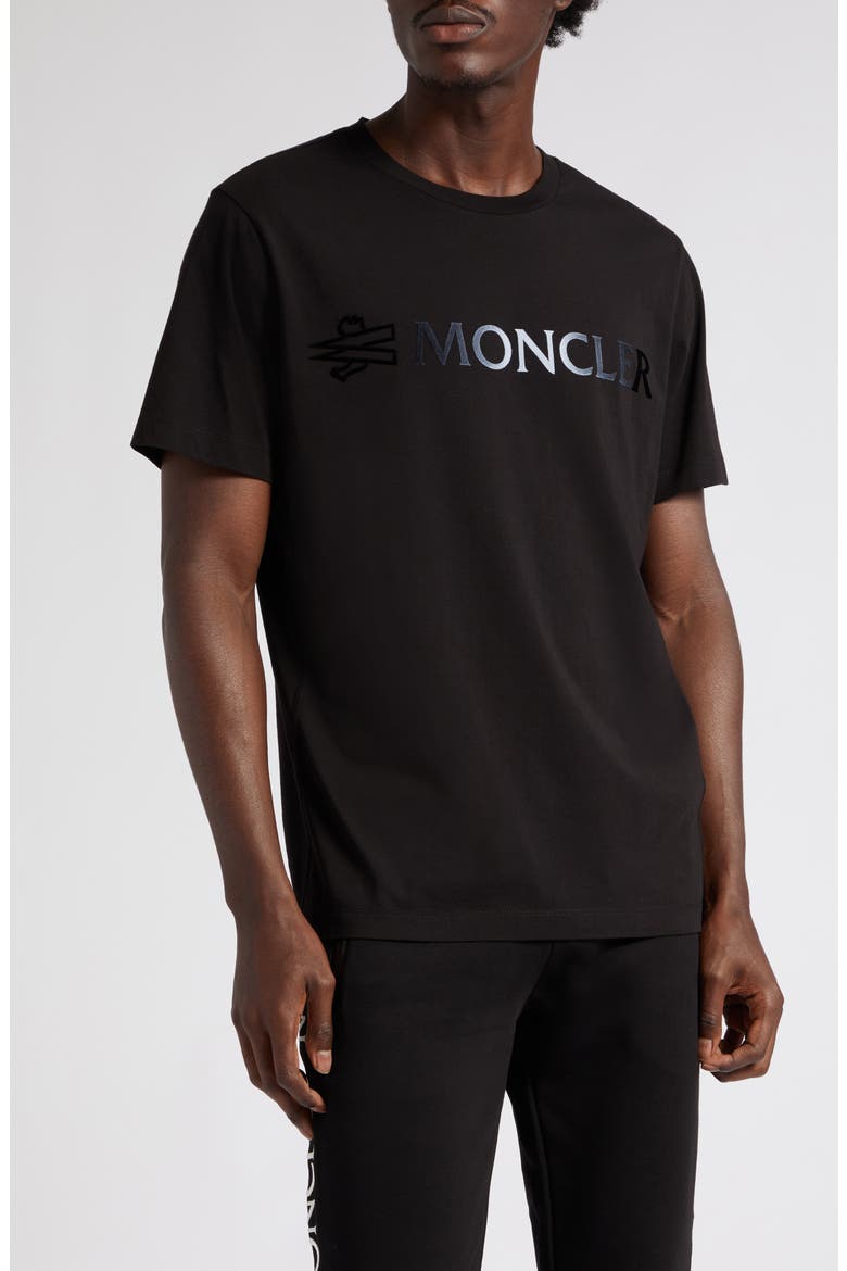 Gradient Logo Cotton Graphic T-Shirt, Main, color, BLACK