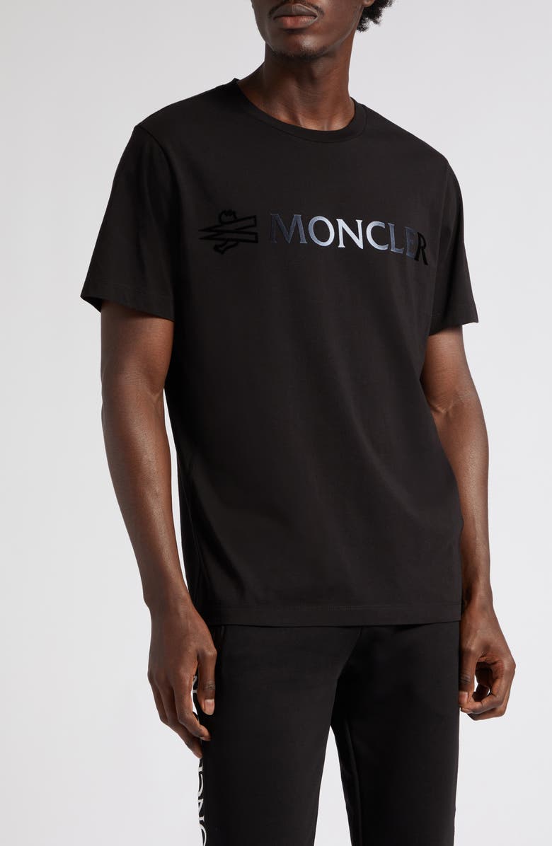 Moncler Gradient Logo Cotton Graphic T-Shirt, Main, color, 