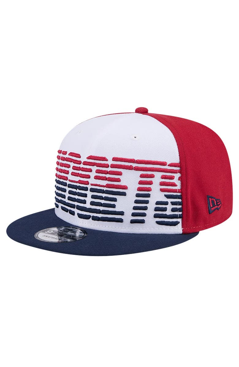 New Era Men's New Era White/Navy Denver Nuggets Throwback Gradient Tech Font 9FIFTY Snapback Hat, Alternate, color, White