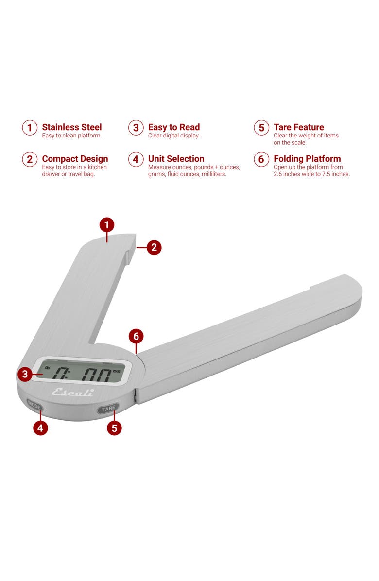 ESCALI Savu Space Saving Scale, Alternate, color, Grey