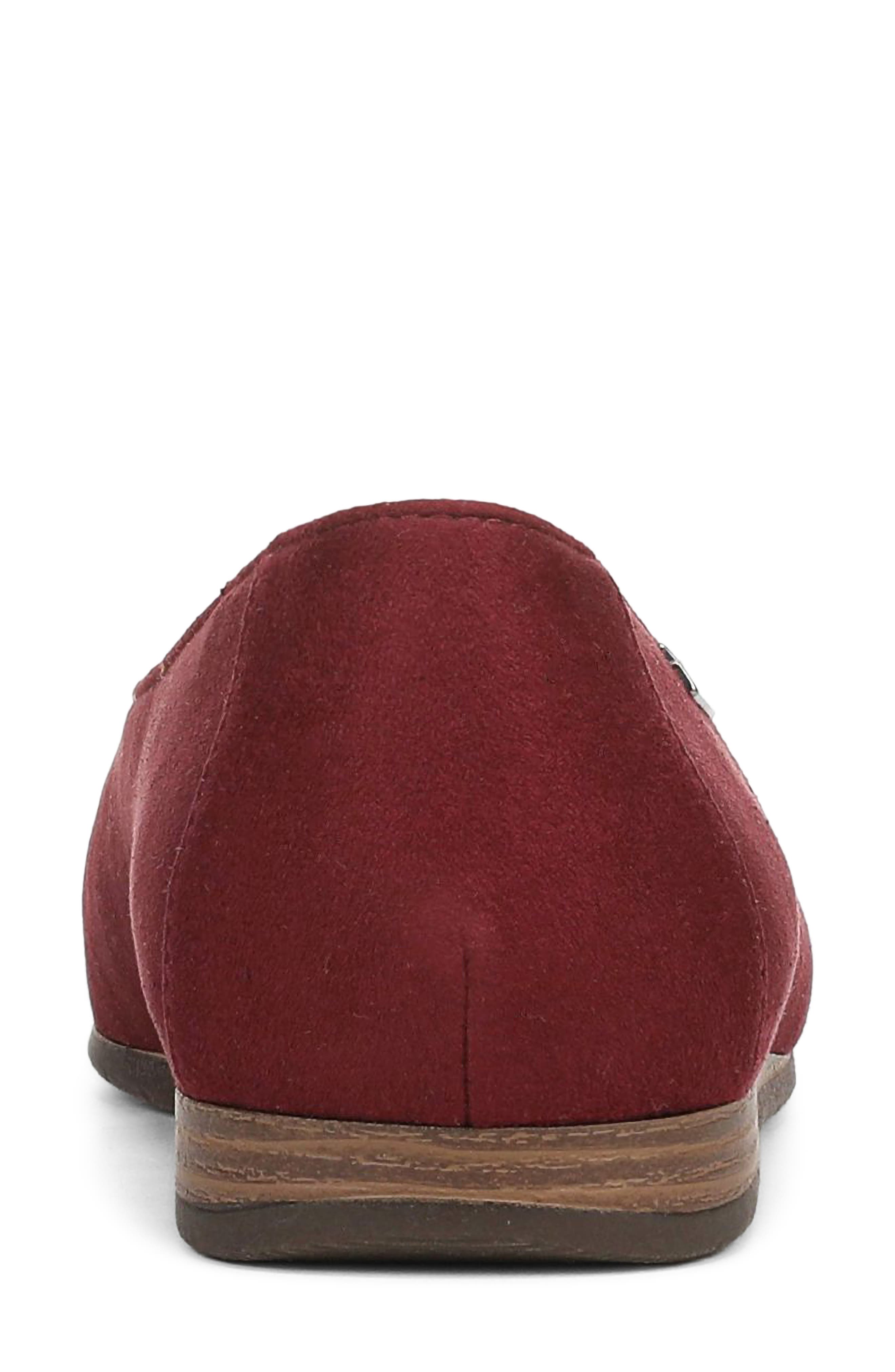 Violet Skimmer Flat, Alternate, color, BURGUNDY MICROSUEDE
