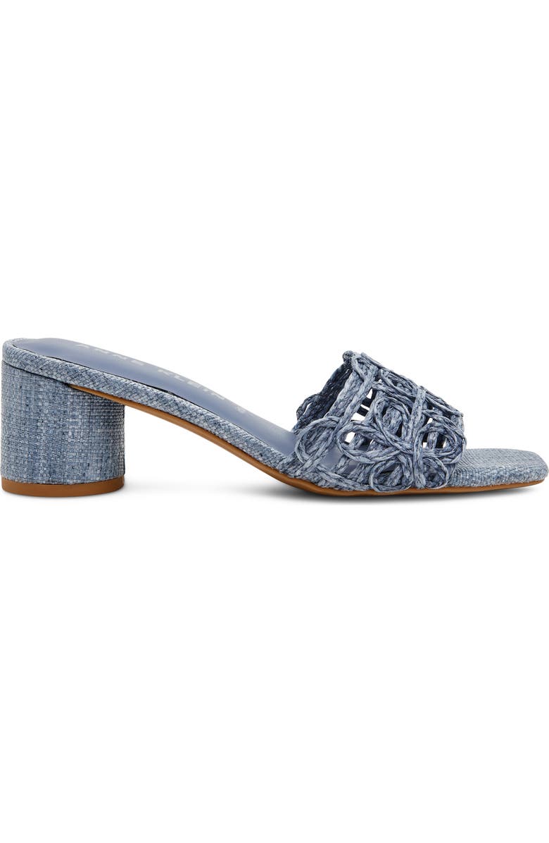 Anne Klein Flores Slide Sandal, Alternate, color, Blue Raffia