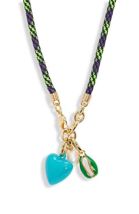 The Happy Cord Cultured Pearl Charm Necklace