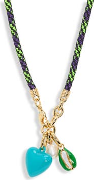 ROXANNE ASSOULIN The Happy Cord Cultured Pearl Charm Necklace