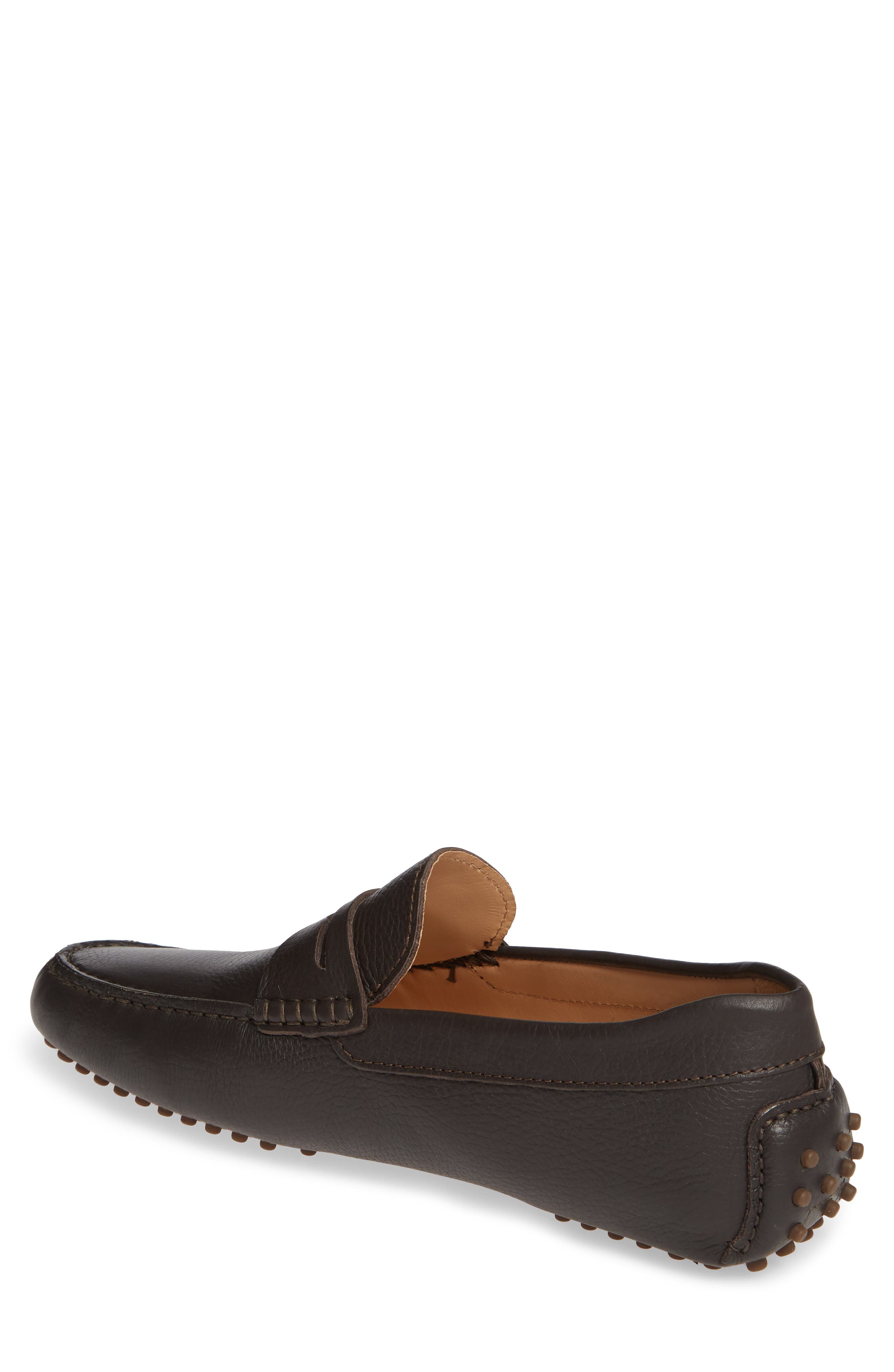 Parker Driving Shoe, Alternate, color, DARK BROWN PEBBLE LEATHER