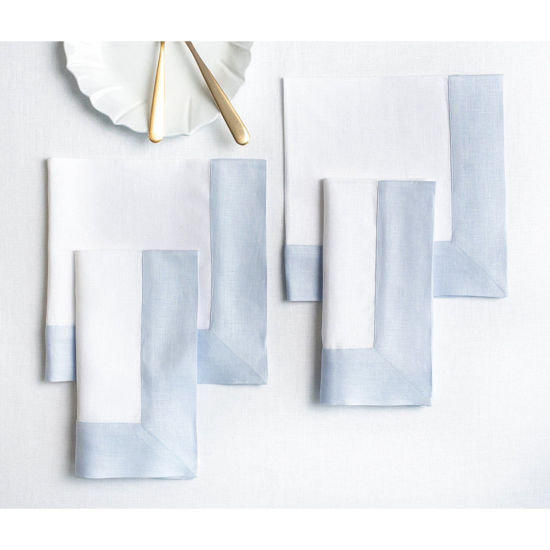 Light Blue and White