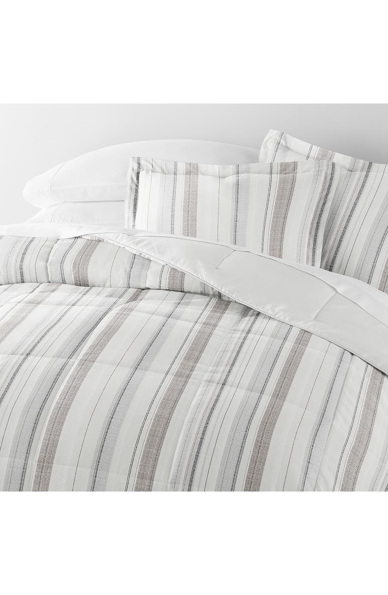 HOMESPUN Vintage Stripe Reversible 3-Piece Comforter Set, Alternate, color, Dune