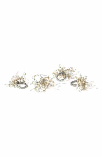 Opaline Bloom Set of 4 Napkin Rings