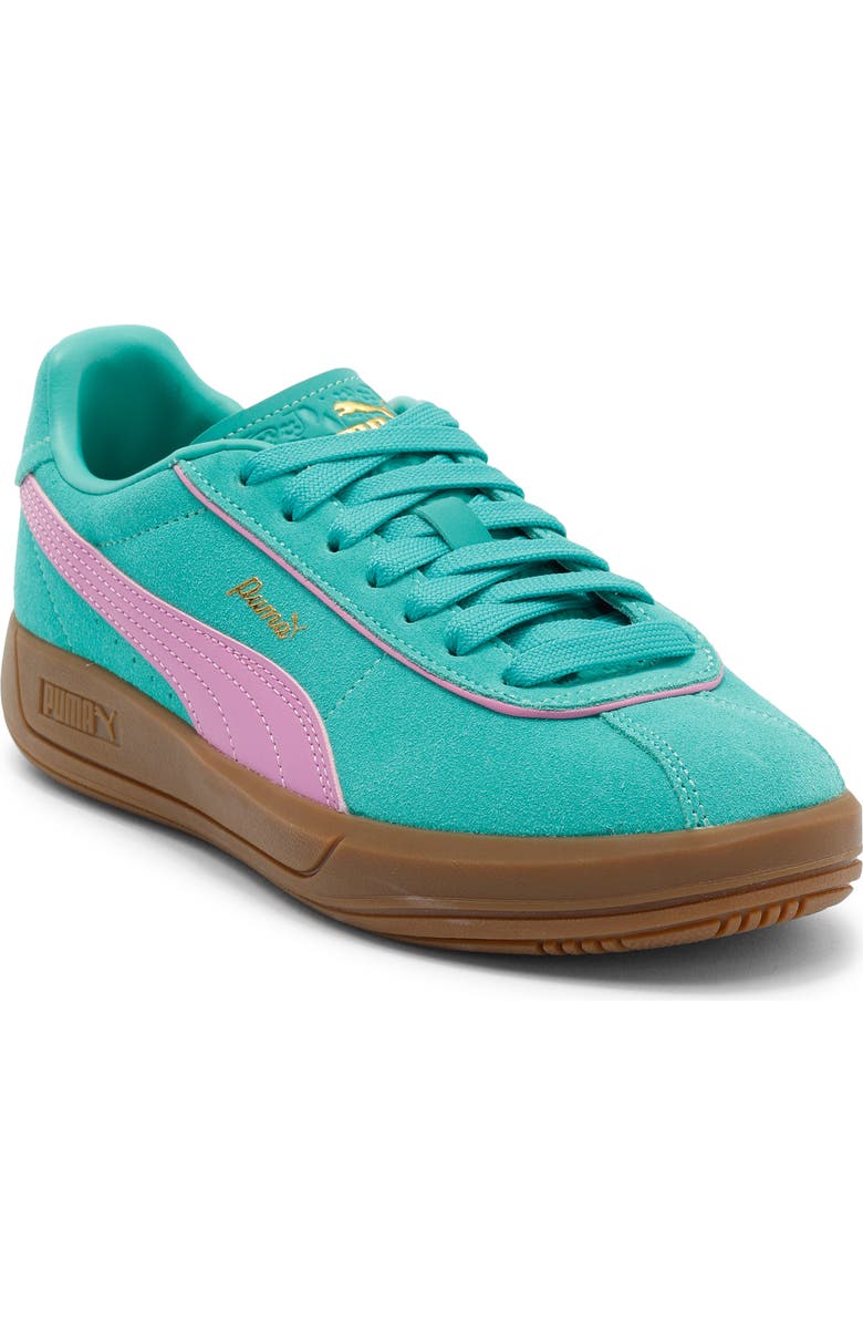PUMA Club Klassika SD Low Top Sneaker, Main, color, Vibrant Green/ Mauve Pop