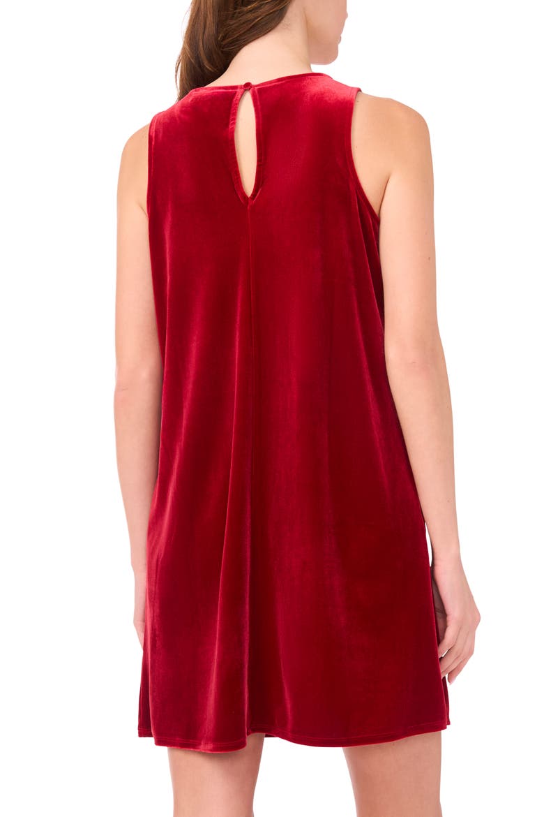 Velvet Shift Minidress, Alternate, color, SCARLET SAGE