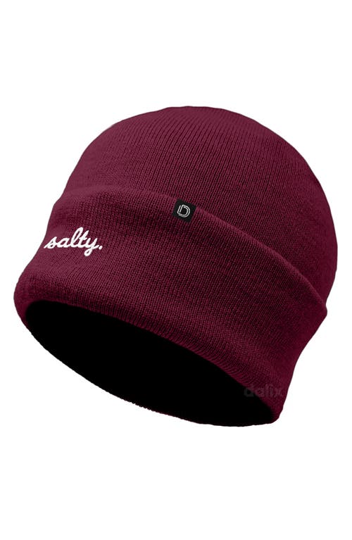 Dalix Salty Beanie Cap In Burgundy