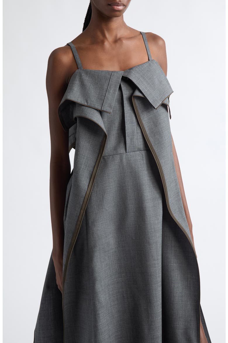 Suiting Midi Dress, Alternate, color, GRAY