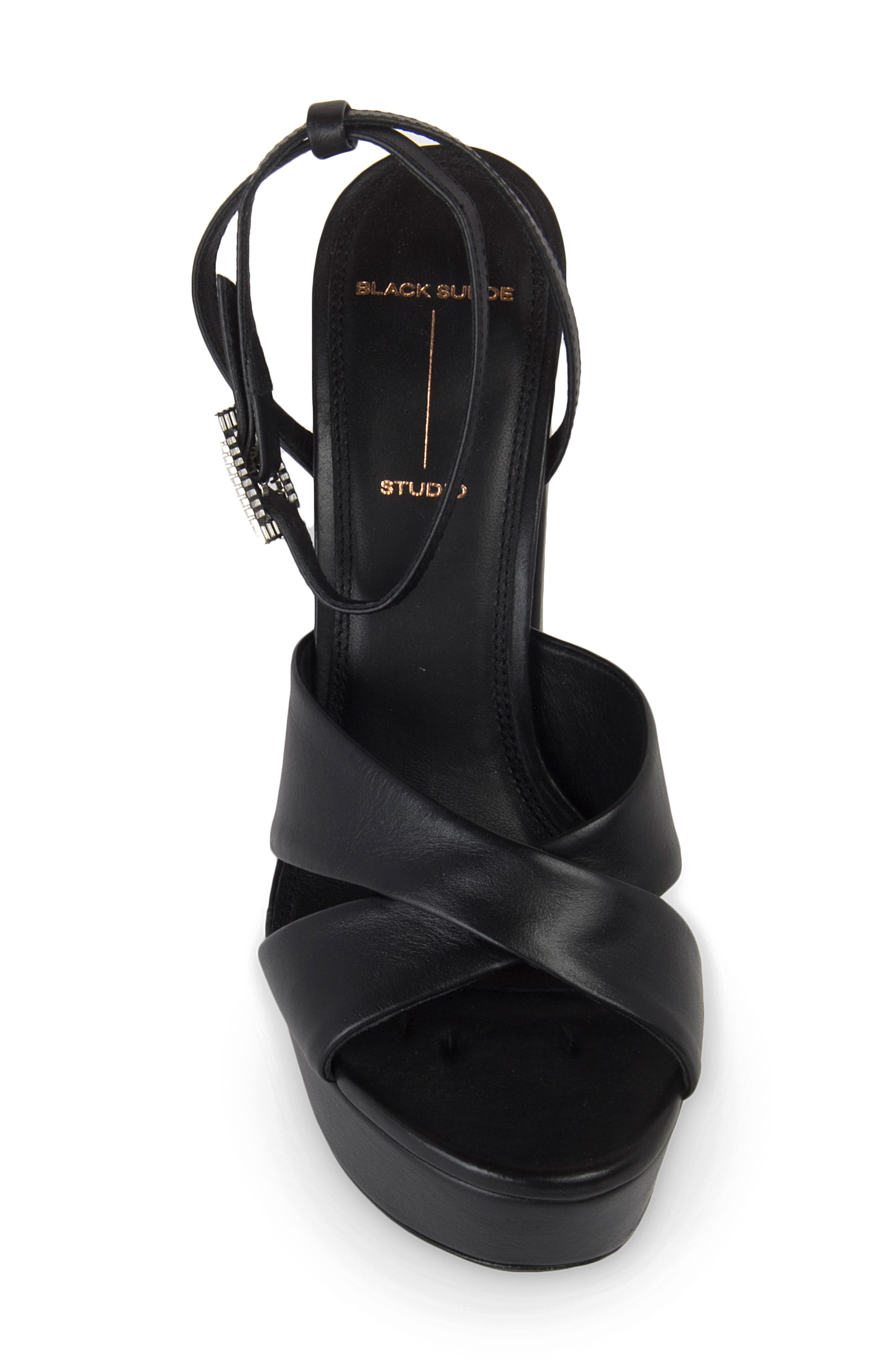 BLACK SUEDE STUDIO Hannah Ankle Strap Platform Sandal, Alternate, color, 