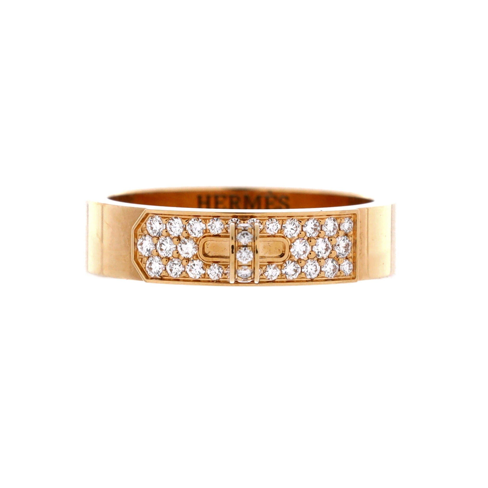 Kelly Ring 18K Yellow Gold with Pave Diamonds PM, Main, color, Metallic Gold