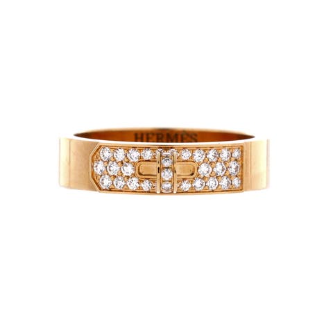 Kelly Ring 18K Yellow Gold with Pave Diamonds PM