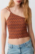 MANGO TEEN Asymmetrical Printed Top