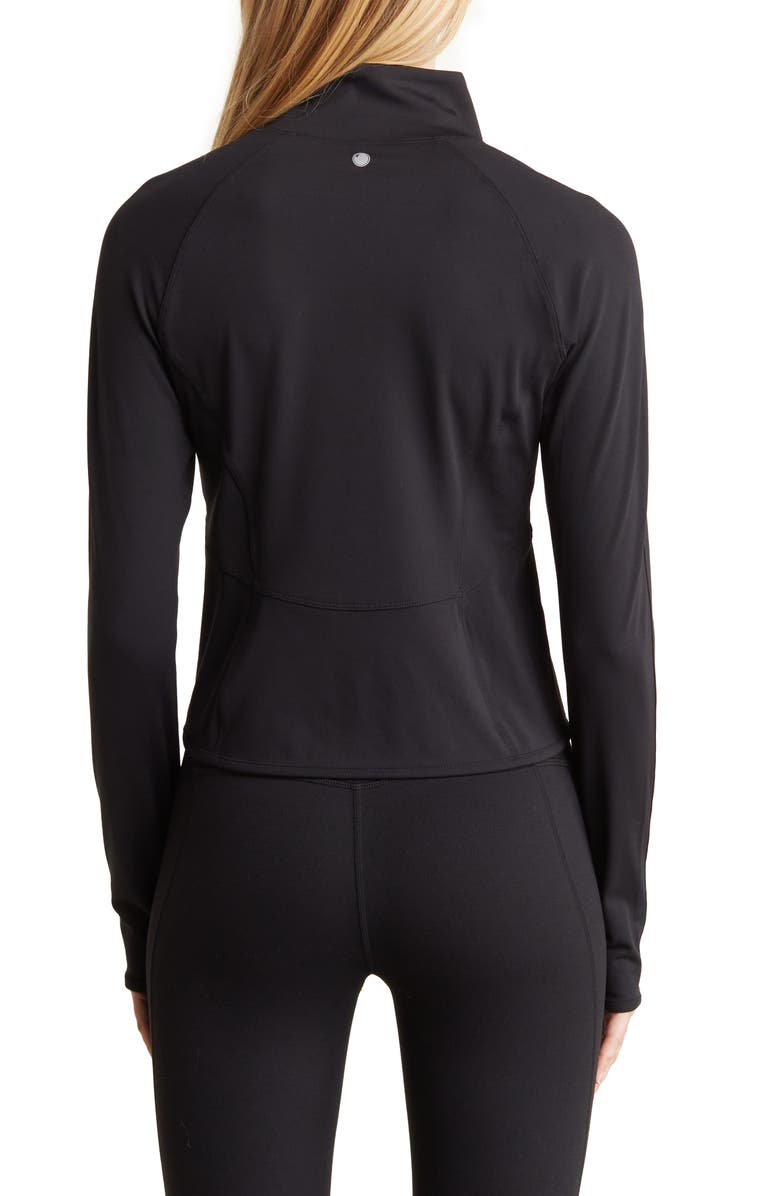 YOGALICIOUS Zip Front Flared Crop Jacket, Alternate, color, 