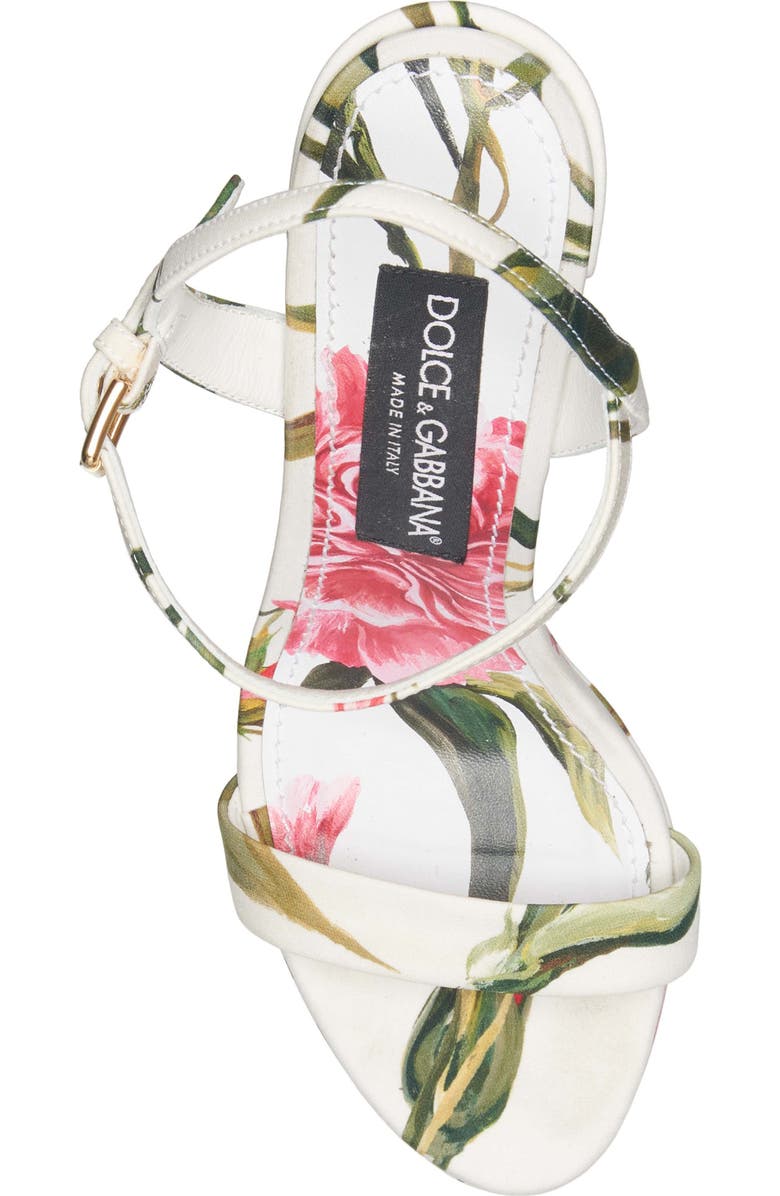Dolce&Gabbana Keira Floral Block Heel Platform Sandal, Alternate, color, Garofani New F.bco