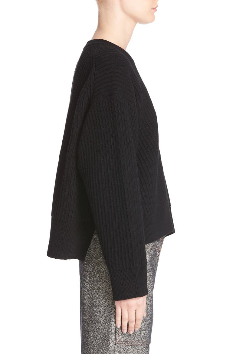 Java L Rib Sweater, Alternate, color, BLACK