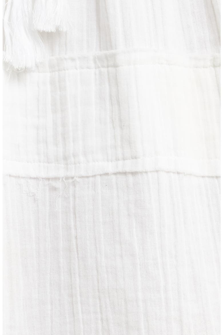 Raw Edge Halter Cotton Cover-Up Dress, Alternate, color, WHITE