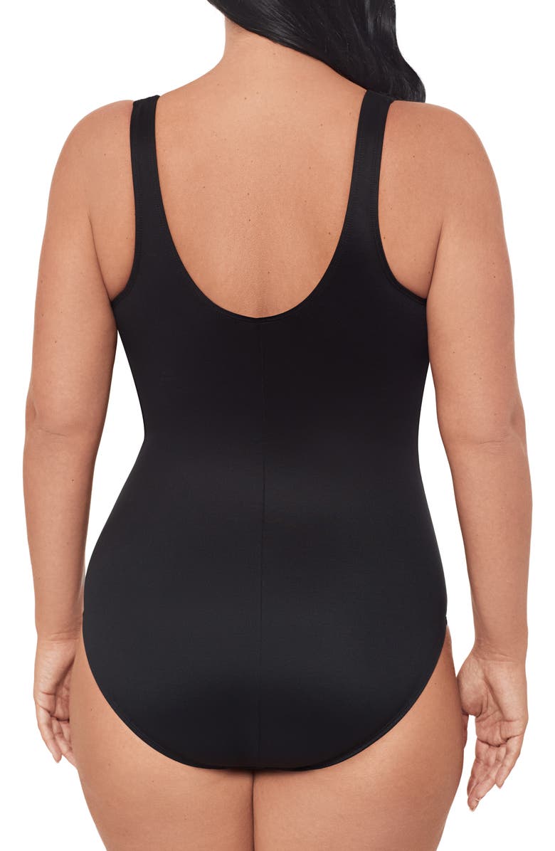 Miraclesuit<sup>®</sup> Escape One-Piece Swimsuit, Alternate, color, Black