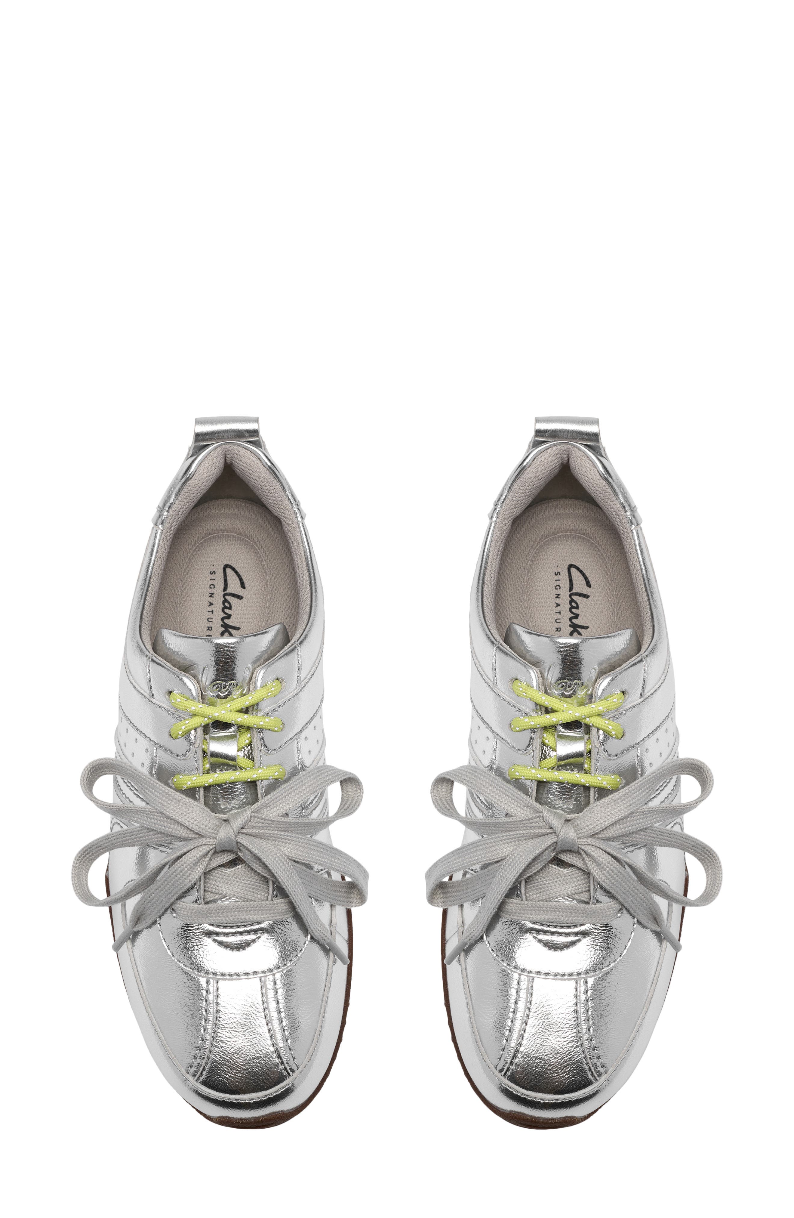 Meridor Lace Sneaker, Alternate, color, SILVER LEATHER
