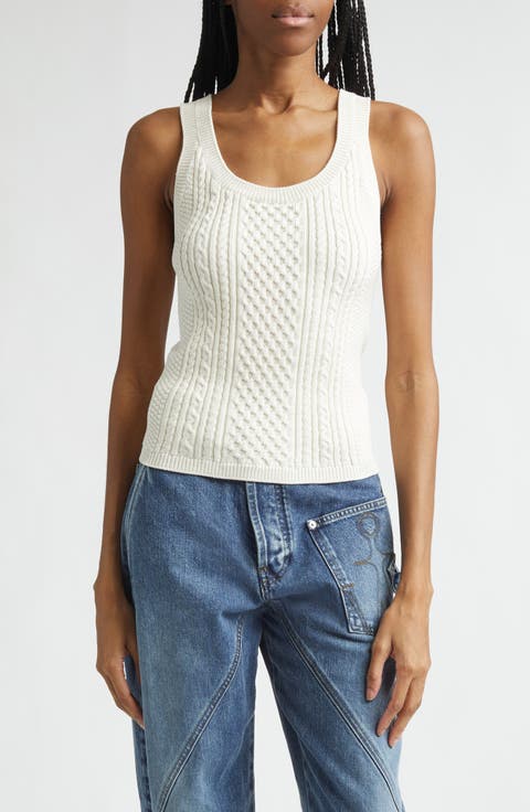 Cable Knit Sweater Tank
