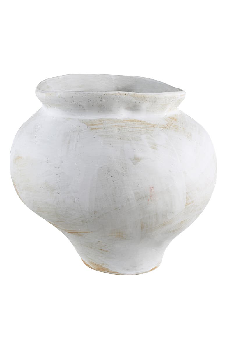 Renwil Terracotta Vase, Alternate, color, White
