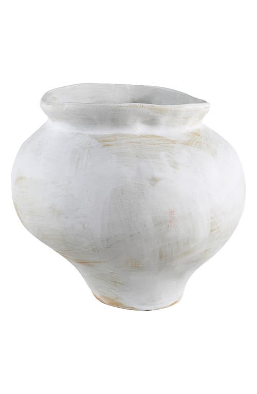 Renwil Terracotta Vase In White