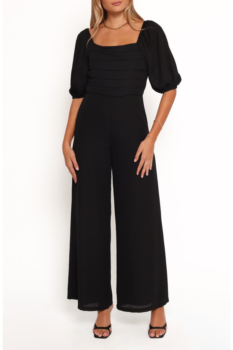 Mercer Wide Leg Jumpsuit, Main, color, BLACK