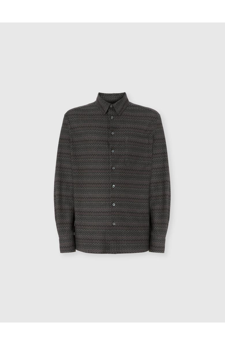 Missoni Shirt With Micro Zigzag Tone On Tone, Main, color, Grey