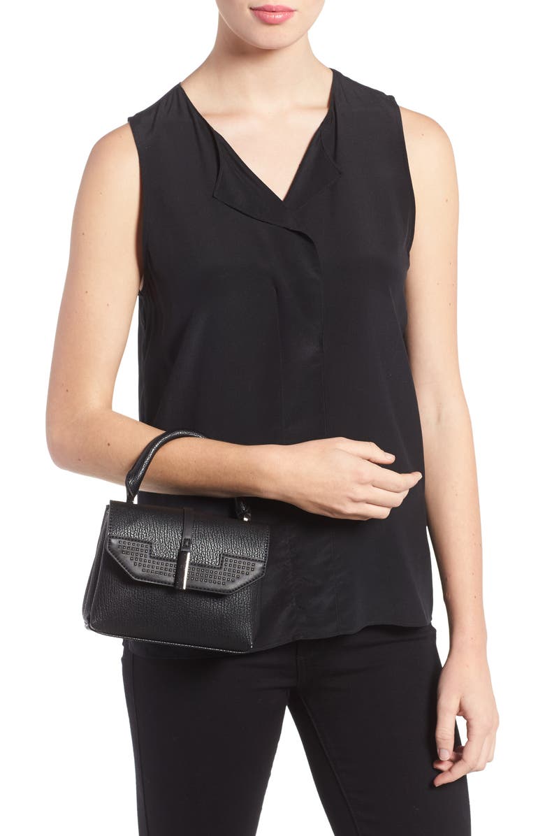 Danielle Nicole Mini Harlow Faux Leather Satchel, Alternate, color,