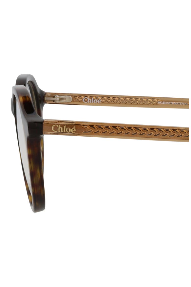 47mm Round Optical Glasses, Alternate, color, HAVANA BROWN TRANSPARENT