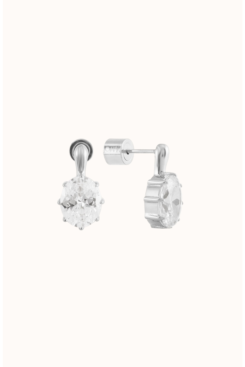 The Romy Earrings, Main, color, Crystal / White Silver